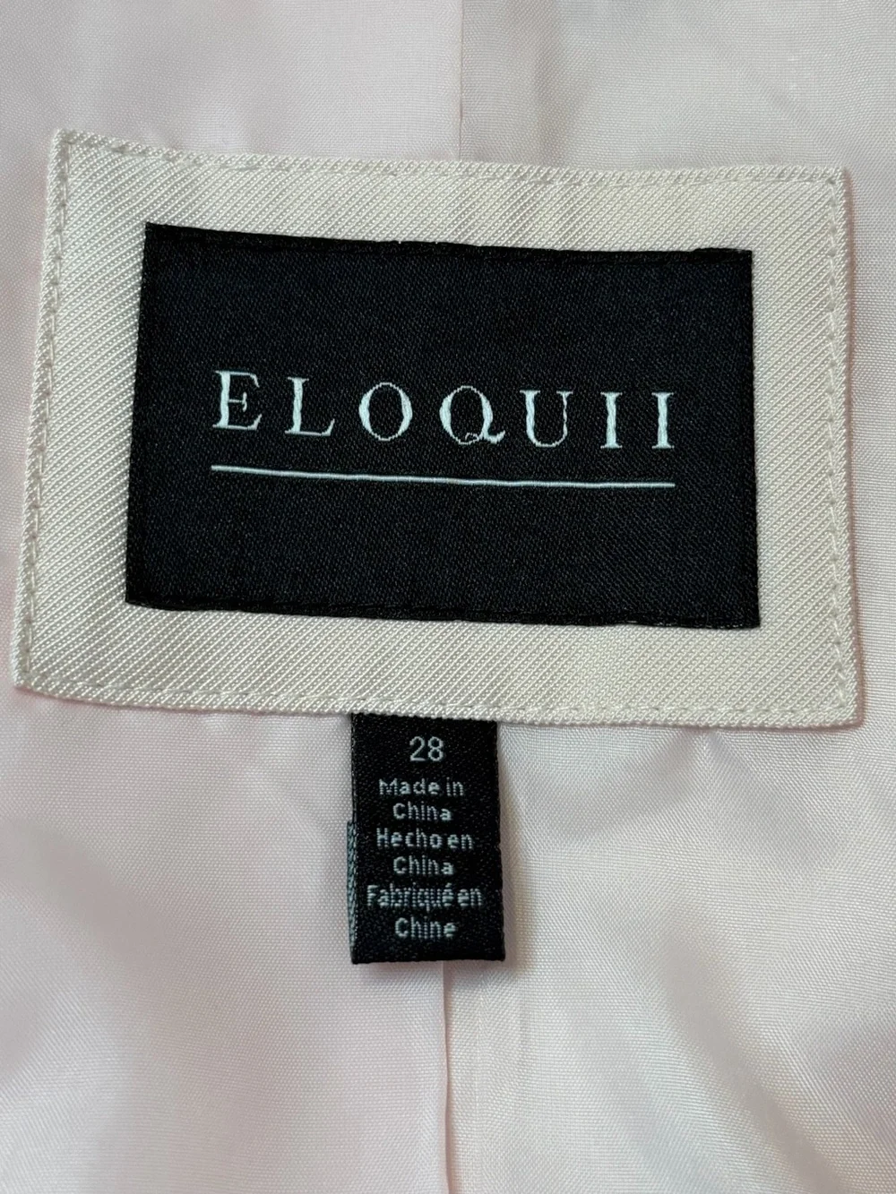 NWT! Eloquii Crystal Pink Long Tailored Two-Button Vest. Size 28.